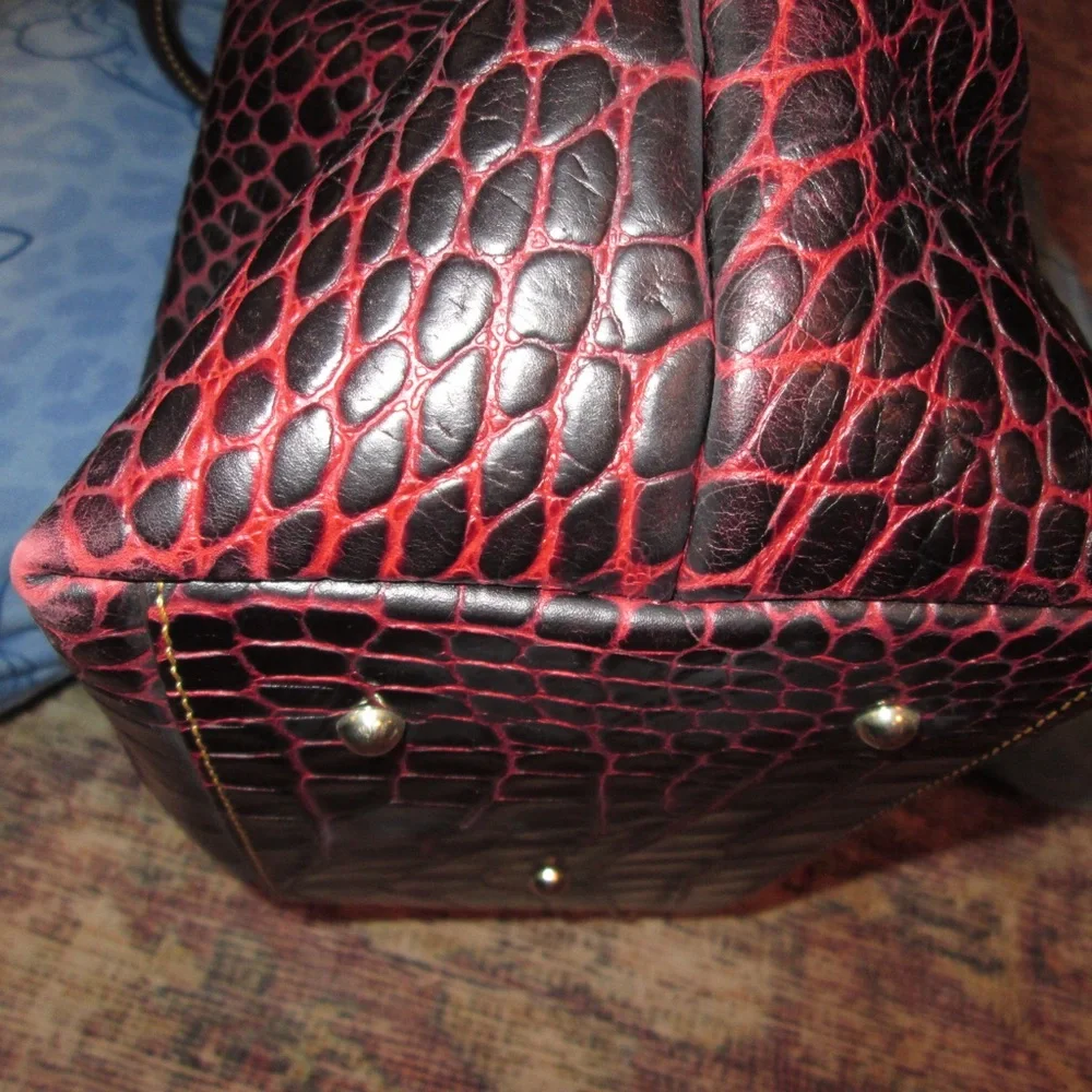 Dooney & Bourke Bordeaux Croc-Embossed Tote - Picture 5 of 14